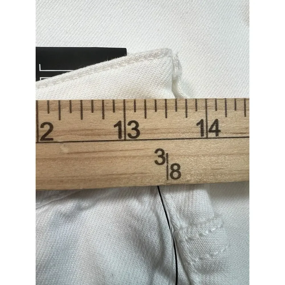 Liverpool the Girlfriend Cuffed JEAN‎ Mid Rise Distressed Denim Bone White 0/25